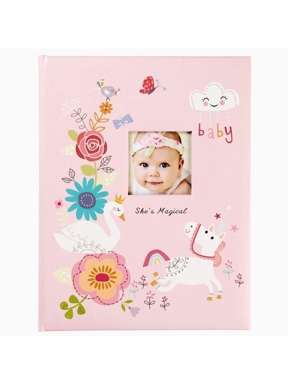 NEW “She's Magical'' Pink Baby Memory Book for Girls, 48 Pages, 9.1'' x 11.5''